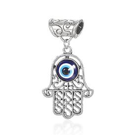 Pendentifs en émail , hamsa main / main de fatima / main de miriam, avec des yeux