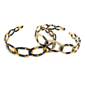 Chic Hollow Out Hairband with Teeth, Tortoise Shell Headpiece for Women
