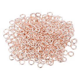 Round Brass Jump Rings, Open Jump Rings, 6x1mm, about 450pcs/50g