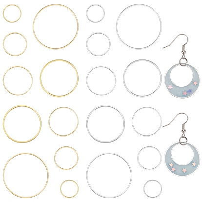 200 pcs 10 anneaux de liaison en laiton de style