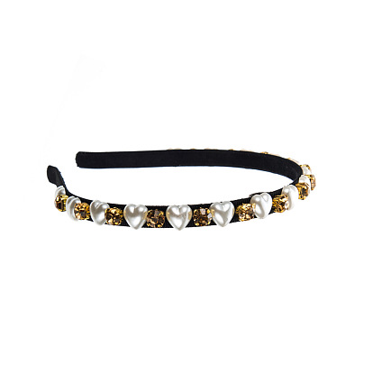 Simple Diamond Pearl Headband for Women - Elegant and Stylish Hair Accessories.