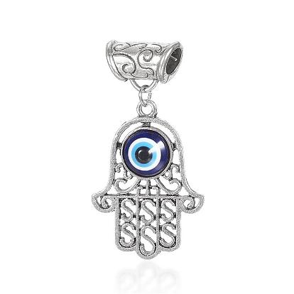 Pendentifs en émail , hamsa main / main de fatima / main de miriam, avec des yeux