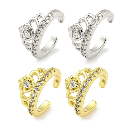 Серьги-манжеты из циркония, для женщин, корона