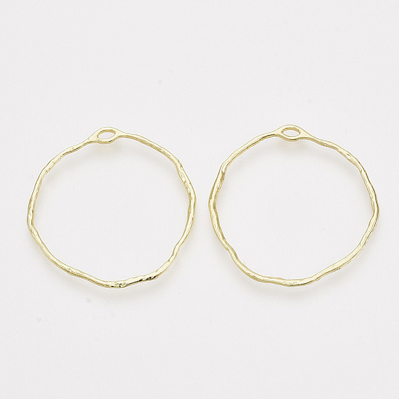 Alloy Open Back Bezel Pendants, For DIY UV Resin, Epoxy Resin, Pressed Flower Jewelry, Ring