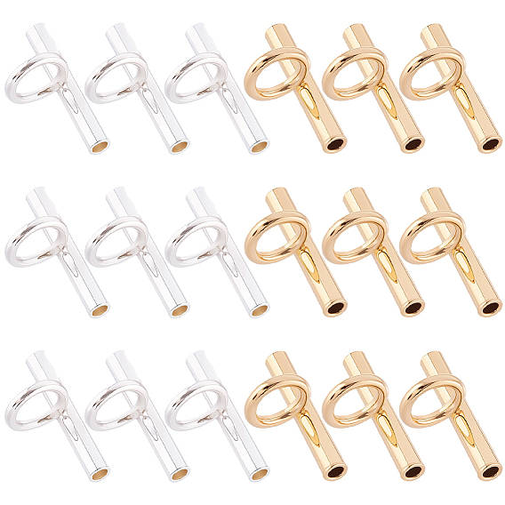18шт. 2 цвета латунные трубчатые дужки, петля под залог, трубка