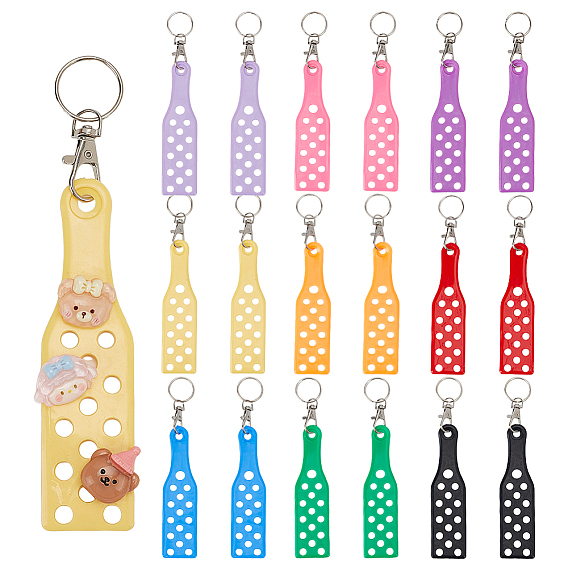 20шт 10 цветные железные ПВХ брелоки, платина