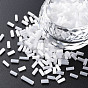 Glass Bugle Beads, Imitation Cat Eye, Round Hole