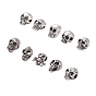 10pcs 10 Stil 304 Edelstahlperlen, Schädel