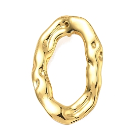 Текстурированные 304 подвески из нержавеющей стали, овальный шарм, с целью перехода в кольце, ионное покрытие (ip), долговечный