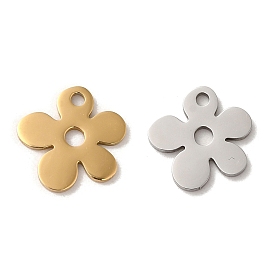 201 Stainless Steel Charms, Laser Cut, Flower Charm