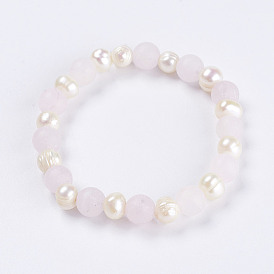 Природных драгоценных камней браслеты простирания, с жемчуг