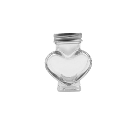 Сердце стеклянная бутылка для бортовых контейнеров, с алюминиевой пробкой, бутылка желаний