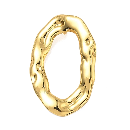 Текстурированные 304 подвески из нержавеющей стали, овальный шарм, с целью перехода в кольце, ионное покрытие (ip), долговечный