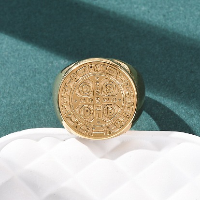 304 палец кольца из нержавеющей стали, ионное покрытие (ip), плоский круглый крест