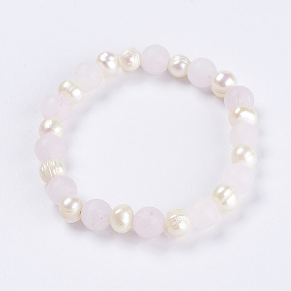 Природных драгоценных камней браслеты простирания, с жемчуг