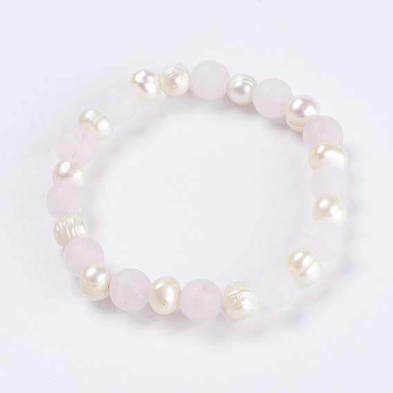 Природных драгоценных камней браслеты простирания, с жемчуг