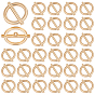 40Pcs 1-Hole Alloy Shank Buttons, Flat Round