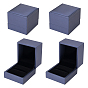 PU Leather Ring Box, with Foam Mat, Rectangle