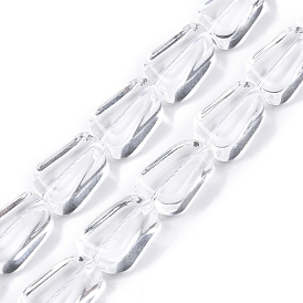 Прозрачные стеклянные бусины, трапециевидные