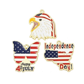 Подвески из сплава с эмалью ко дню независимости, золотые