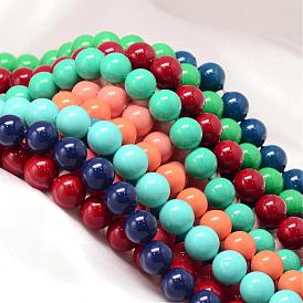 Baking Painted Shell Pearl Round Bead Strands