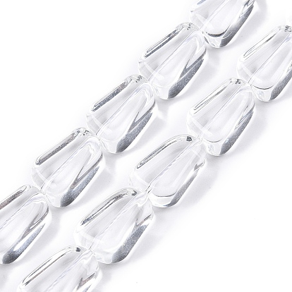 Прозрачные стеклянные бусины, трапециевидные