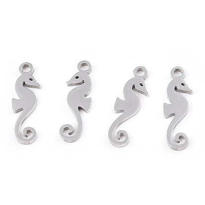 304 Stainless Steel Charms, Sea Horse