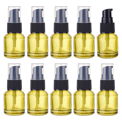 10шт. стеклянные и пластиковые дорожные флаконы с эмульсией, многоразовые бутылки, с колпачком, колонка