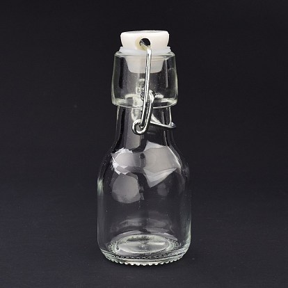 (Defective Closeout Sale: Oxidized), Glass Sealed Bottle, with Swing Top Stoppers, for Home Kitchen, Arts & Crafts Projects