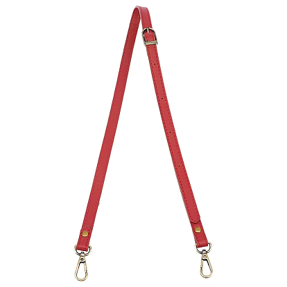 1Asas de bolso de piel sintética para PC, Correa de bolsa ajustable de longitud cinturones de hombro individuales, con fornituras de aleación y hierro