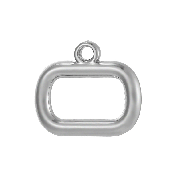 304 подвески из нержавеющей стали, прямоугольник амулеты