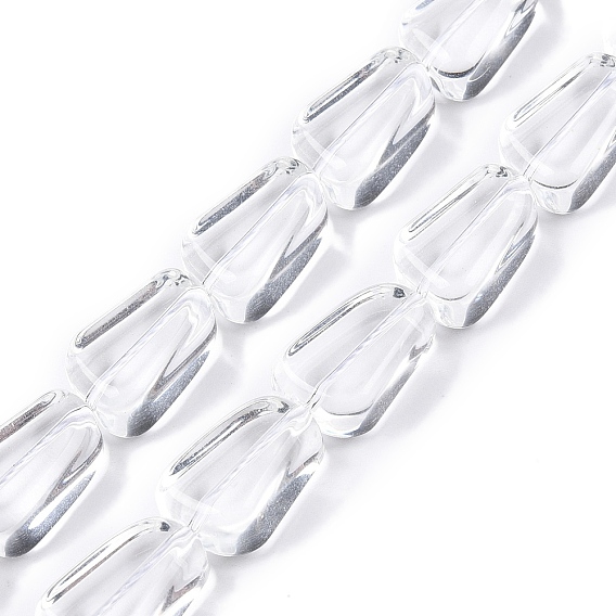 Прозрачные стеклянные бусины, трапециевидные