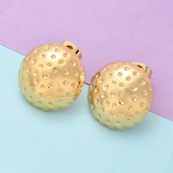 304 из нержавеющей стали серьги, ионное покрытие (ip), канавка полукруглая