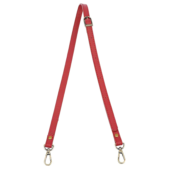 1Asas de bolso de piel sintética para PC, Correa de bolsa ajustable de longitud cinturones de hombro individuales, con fornituras de aleación y hierro
