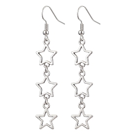 Star Hollow Alloy Dangle Earrings for Women