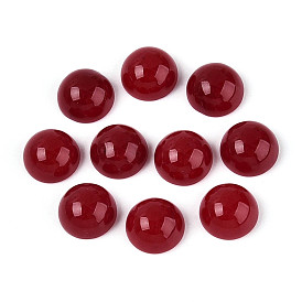 Кабошоны из натурального белого нефрита, полукруглый