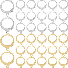 2 цвета 304 фурнитура для сережек с застежкой-ангуляркой из нержавеющей стали, с петлей