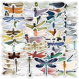 Original Dragonfly Graffiti Stickers 50Pcs Cute Insect Decorations For Cars Gift Box Shop Windows Glass Waterproof Die-Cut Stickers