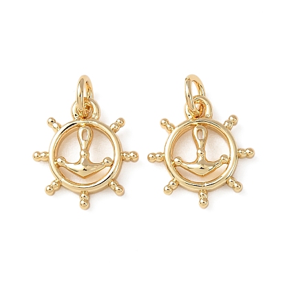 Латунные подвески, Якорь прелести, без кадмия и без свинца, стойки покрытие, долговечный, с целью перехода в кольце