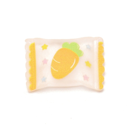 Cabuchones de resina, decoraciones de comida imtation, caramelo con zanahoria