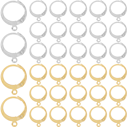 2 цвета 304 фурнитура для сережек с застежкой-ангуляркой из нержавеющей стали, с петлей