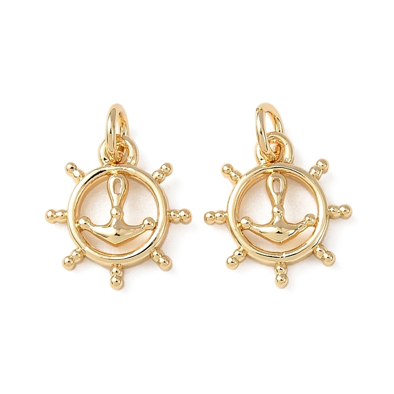 Латунные подвески, Якорь прелести, без кадмия и без свинца, стойки покрытие, долговечный, с целью перехода в кольце