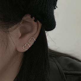 Minimalist Heart Ear Cuff for Non-pierced Ears - Unique Design, Subtle, Chic.