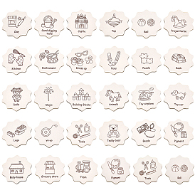 Плоские круглые этикетки для деревянных коробок, с наклейкой на прокладку из вспененного этиленвинилацетата