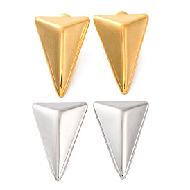 304 Stainless Steel Stud Earrings, Triangle