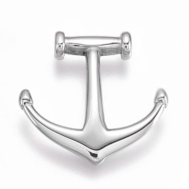 304 Stainless Steel Beads, No Hole/Undrilled, Anchor
