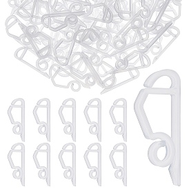 Gorgecraft 100Pcs Plastic Hanger Hooks, Lamp Holder, D-shaped