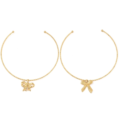 304 Женские ожерелья-чокеры с подвеской-бантом из нержавеющей стали