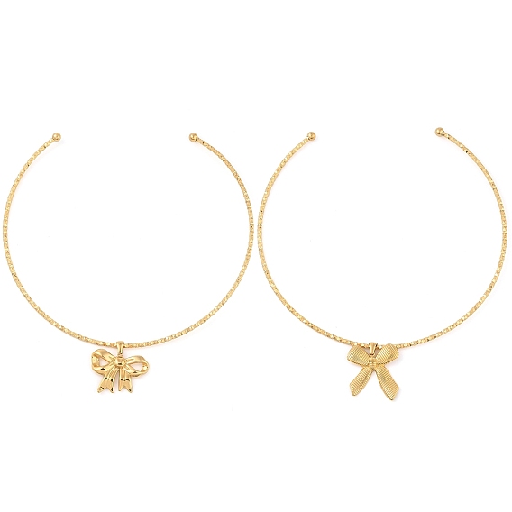 304 Женские ожерелья-чокеры с подвеской-бантом из нержавеющей стали