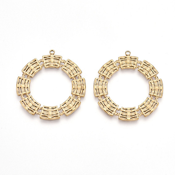 304 подвески из нержавеющей стали, круглое кольцо-шарм